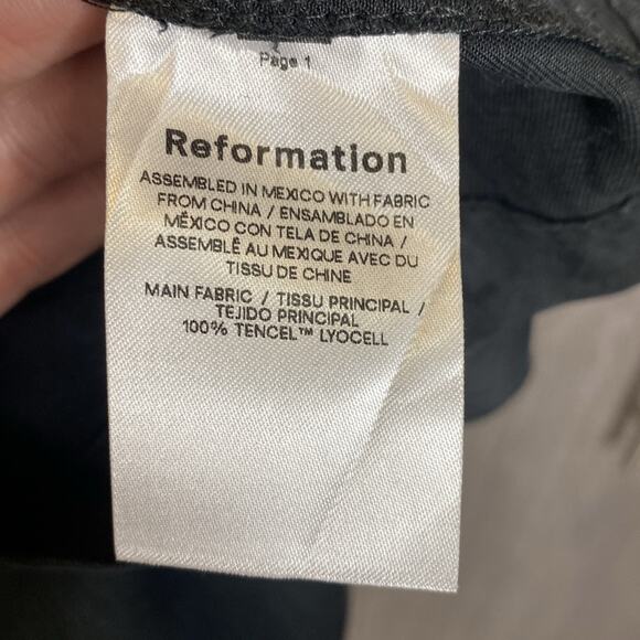 Reformation Ethan Twill Pant in Blackish Gray Women's XS - Picture 5 of 7